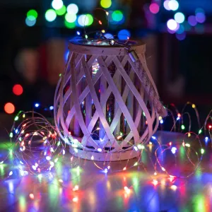 Fairy Lights USB Powered 33 FT 100 LED 8 Modes with Remote Control Sound Activated Waterproof Indoor Outdoor Multicolor 2 Pack Music Sync