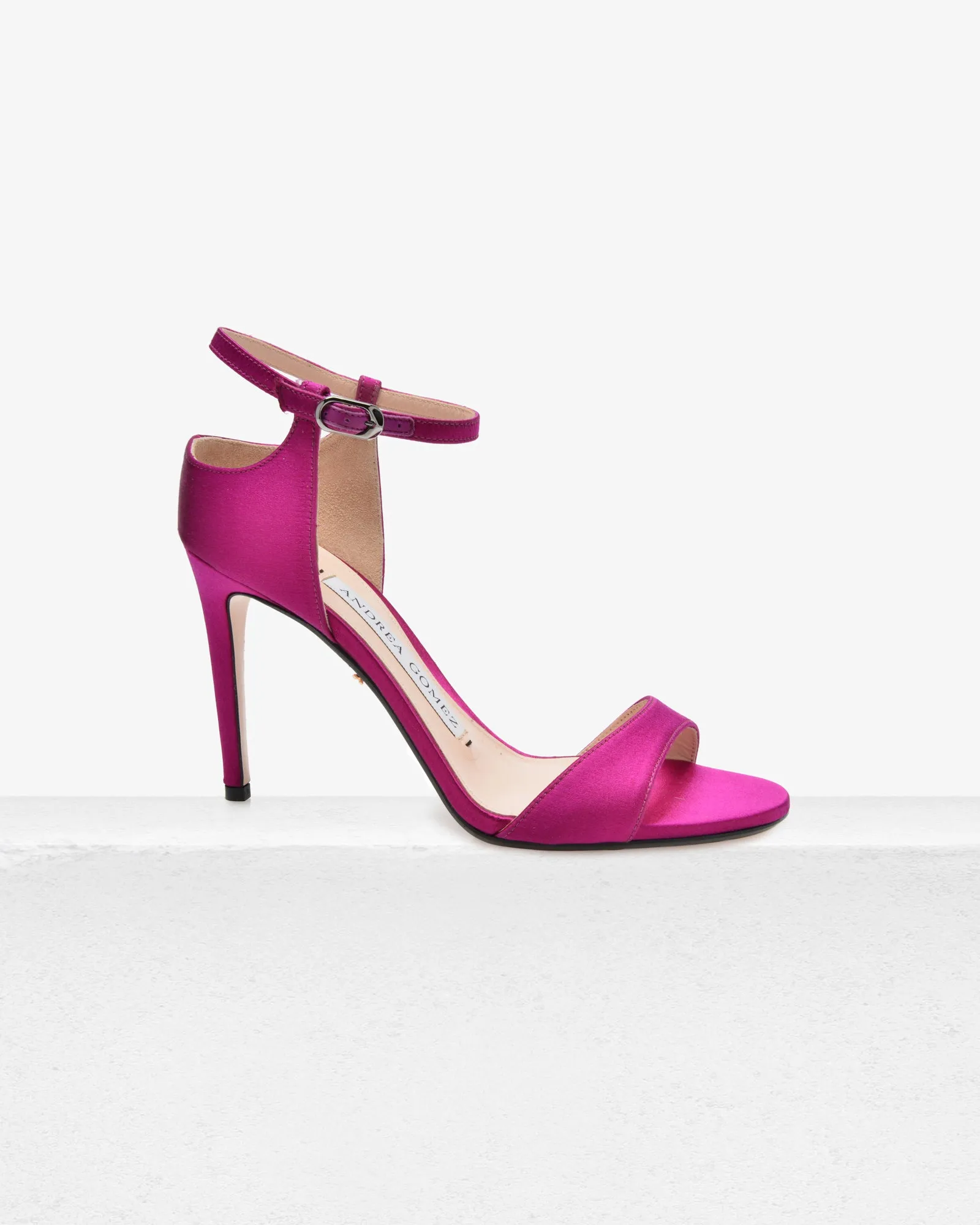 Farrah Magenta Satin Sandal