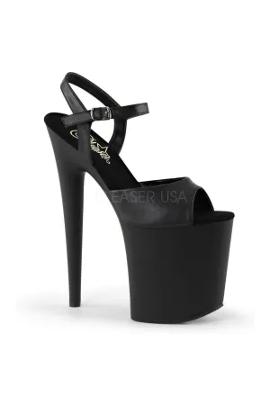 FLAMINGO-809 Platform Sandal  | Black Faux Leather