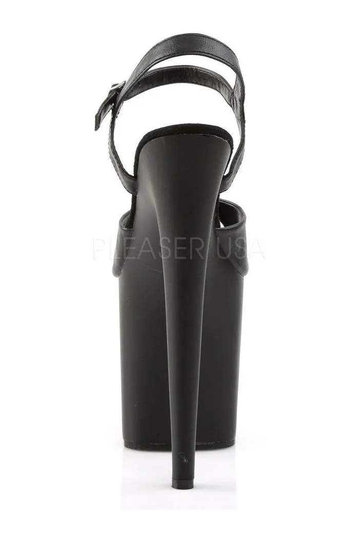 FLAMINGO-809 Platform Sandal  | Black Faux Leather