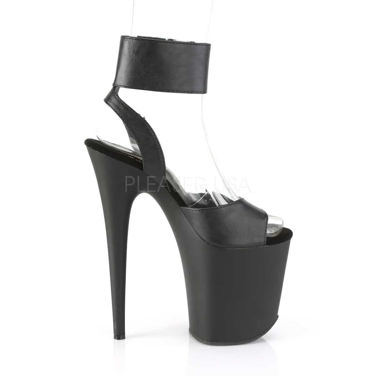 FLAMINGO-891  Black Faux Leather/Black Matte
