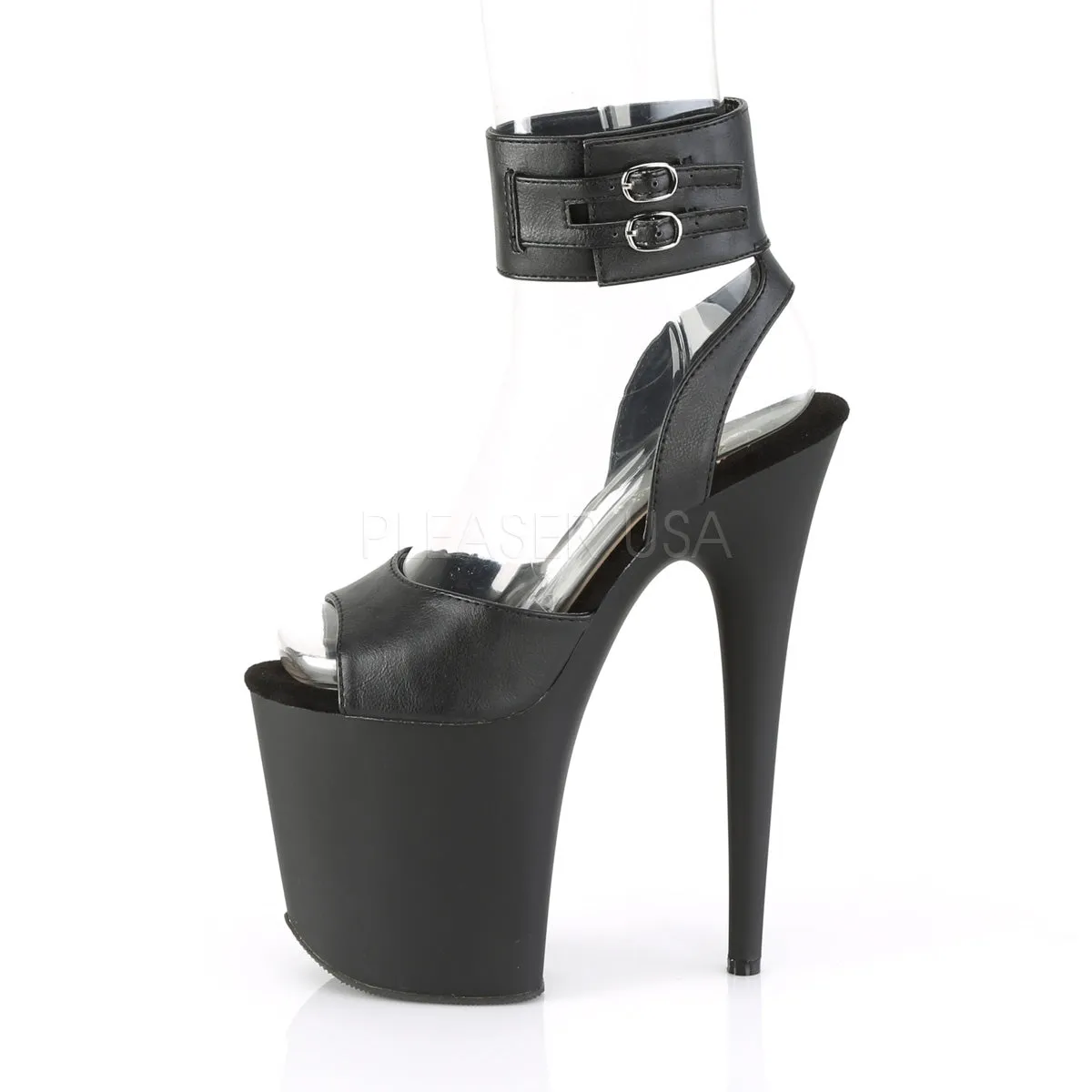 FLAMINGO-891  Black Faux Leather/Black Matte