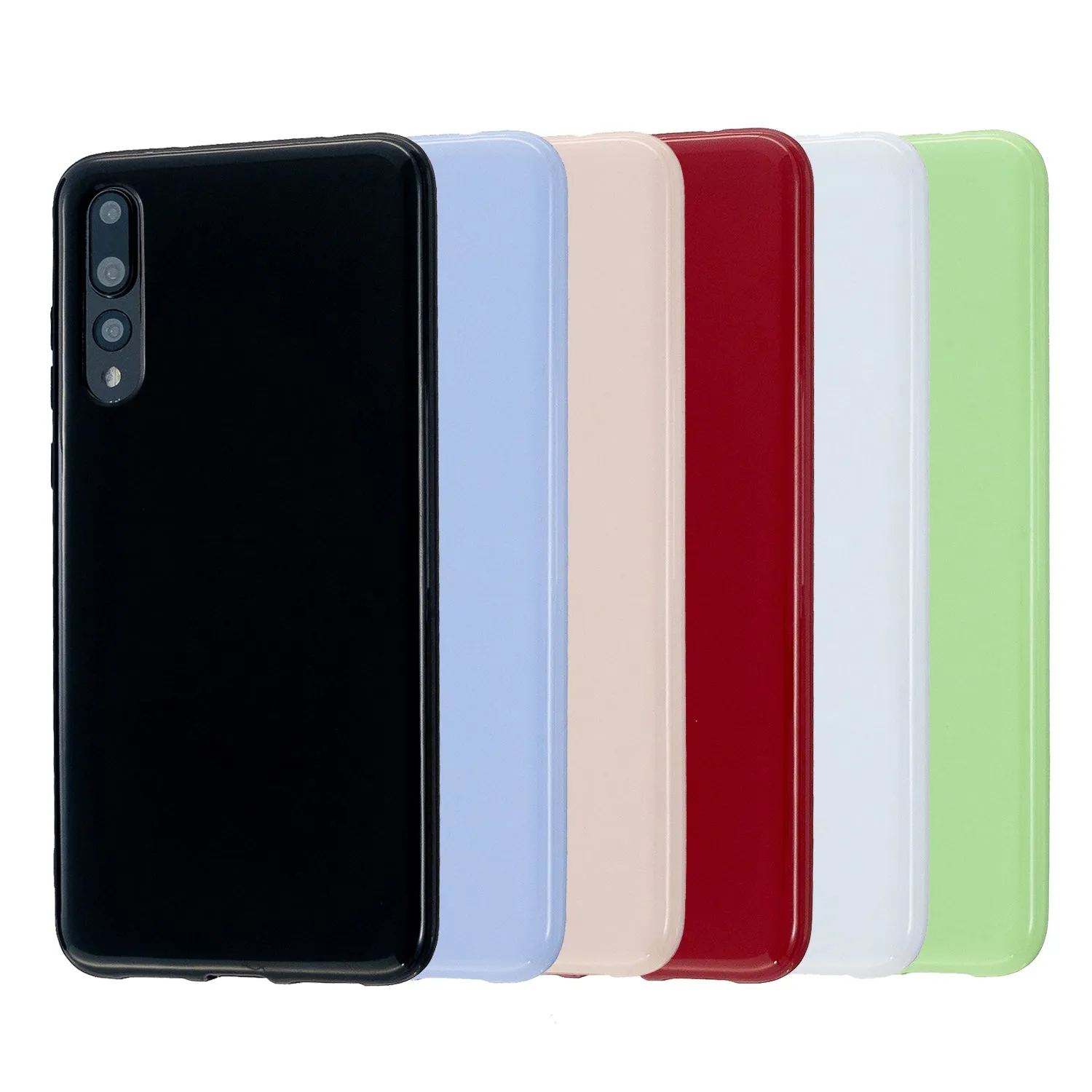 For HUAWEI P20/P20 Lite/P20 Pro Cellphone Case Simple Profile Soft TPU Phone Case Anti-Slip Smartphone Cover Milk white