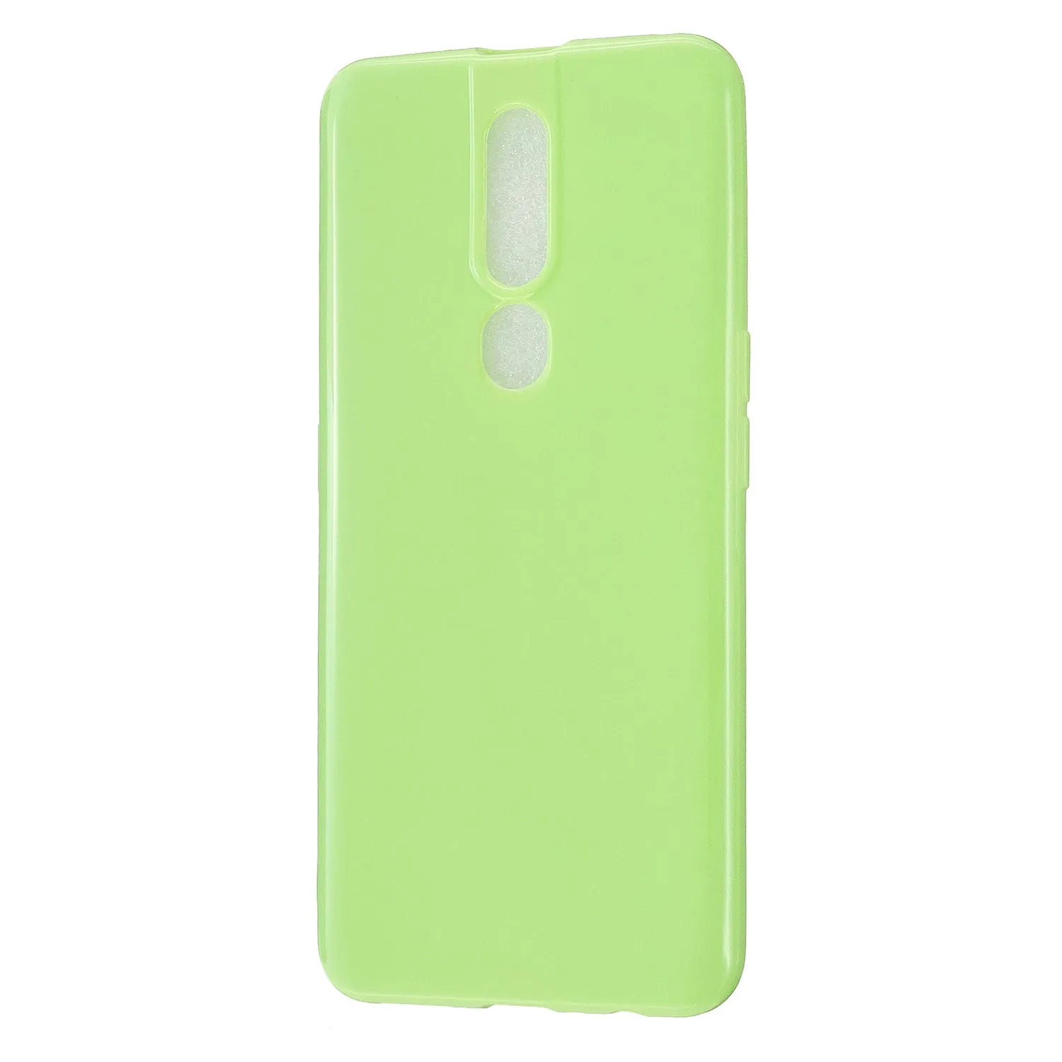 For OPPO F11/F11 Pro Cellphone Cover Glossy TPU Simple Profile Bumper Protective Mobile Phone Case Fluorescent green