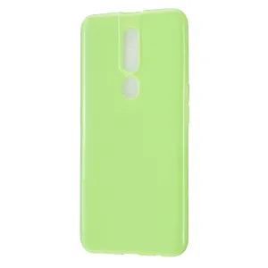 For OPPO F11/F11 Pro Cellphone Cover Glossy TPU Simple Profile Bumper Protective Mobile Phone Case Fluorescent green