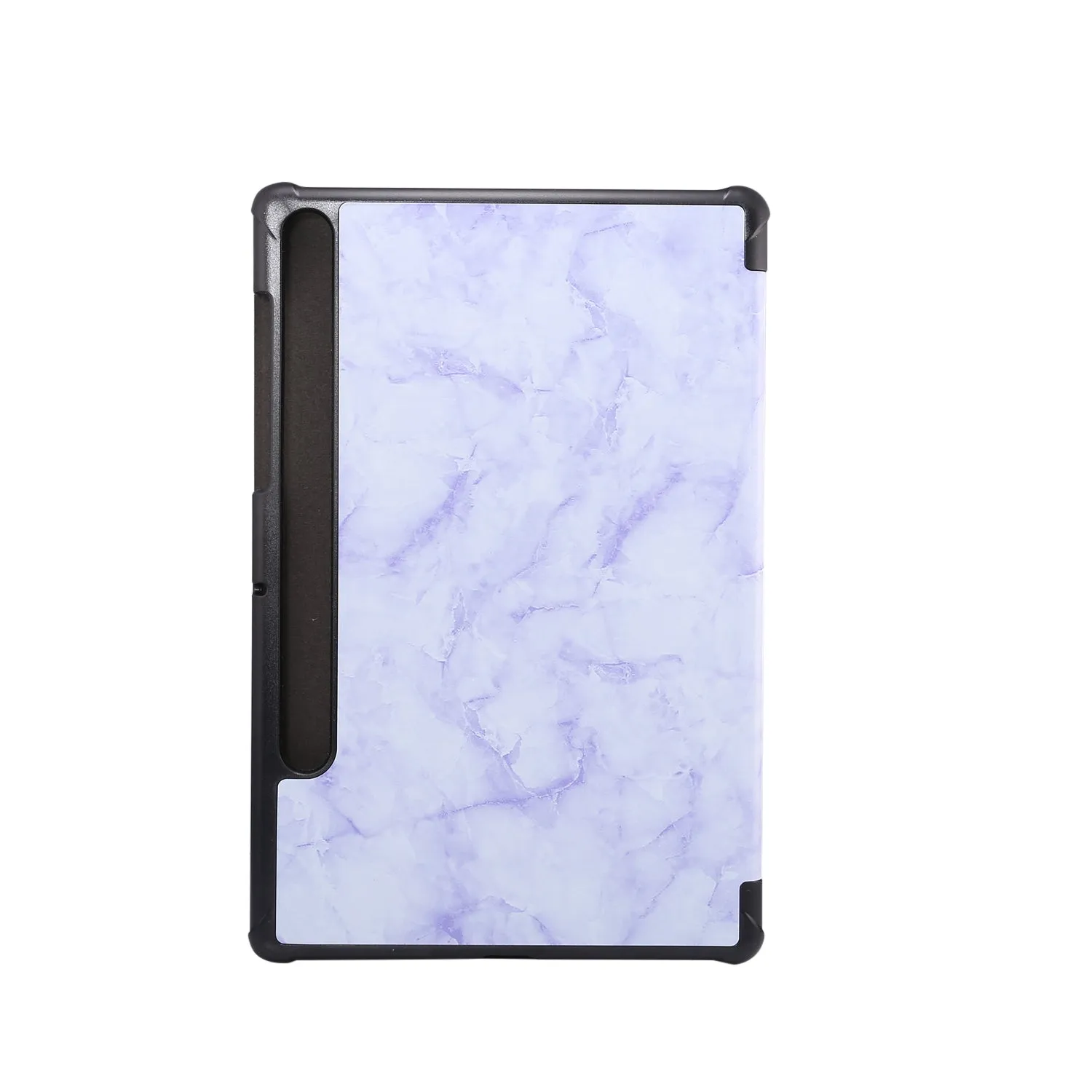 For Samsung Tab S6 T860 Tablet Cover Marbling Pattern PU Leather Anti-fall Anti-scrach Anti-slip Protect Shell Tri-fold Case  purple