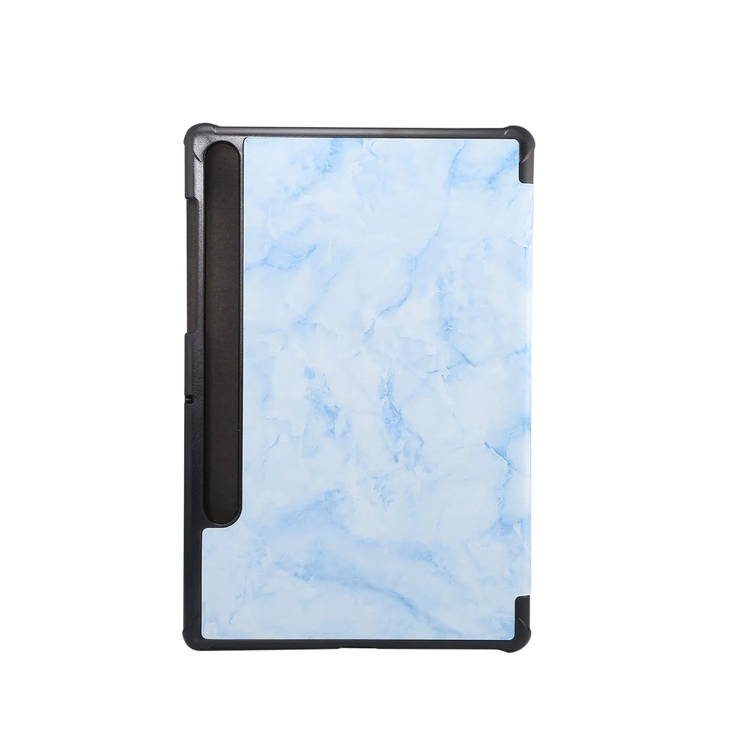For Samsung Tab S6 T860 Tablet Cover Marbling Pattern PU Leather Anti-fall Anti-scrach Anti-slip Protect Shell Tri-fold Case  purple