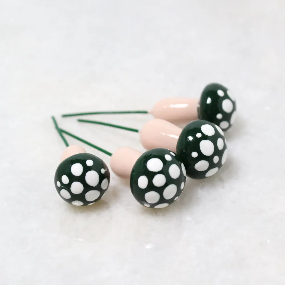 Forest Green Toadstools (Set of 4)