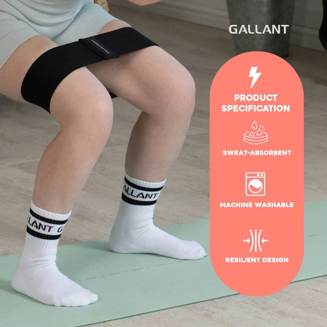 Gallant Sports Socks - 3 Pack White - Crew Socks