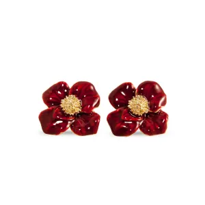 Garden Red Earrings