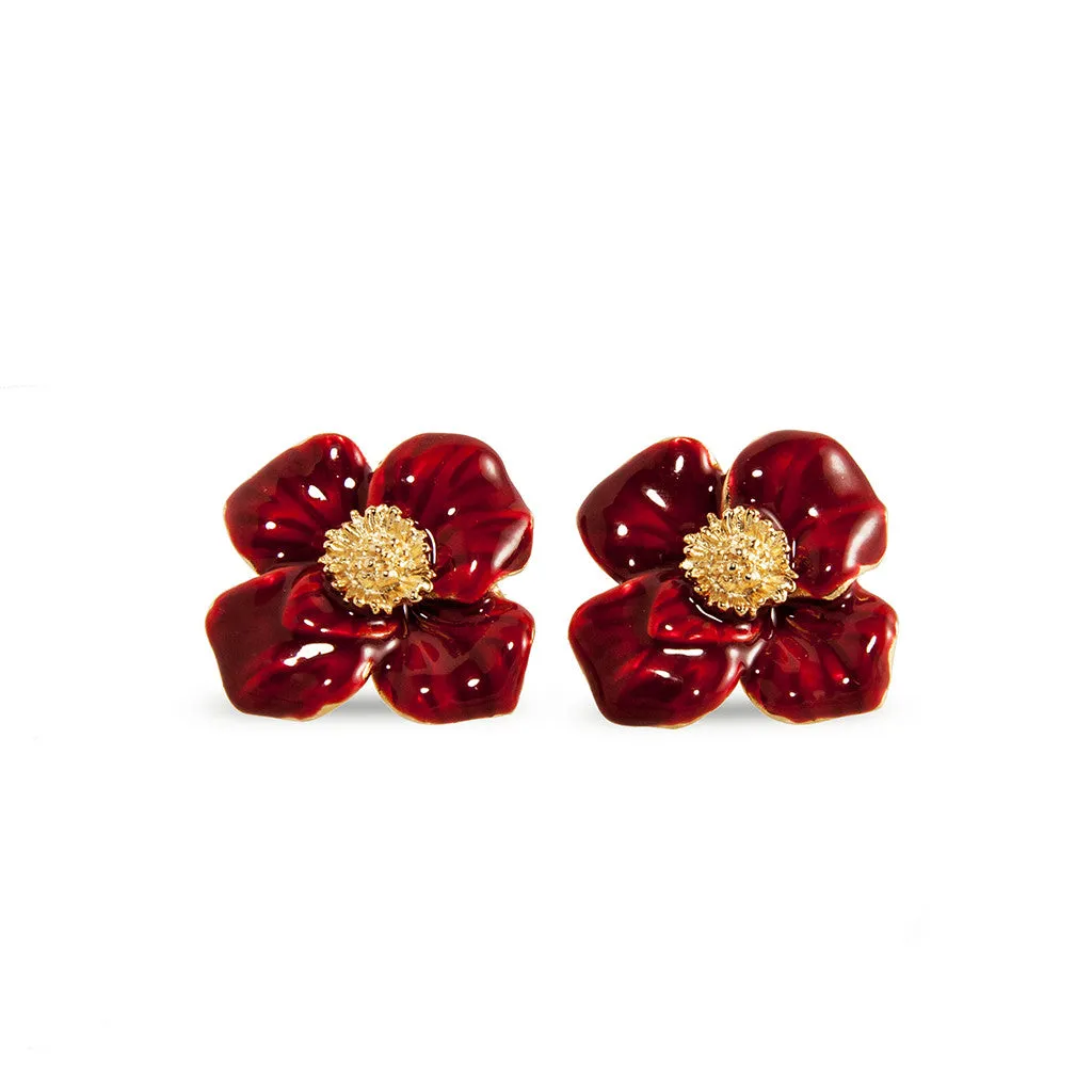 Garden Red Earrings