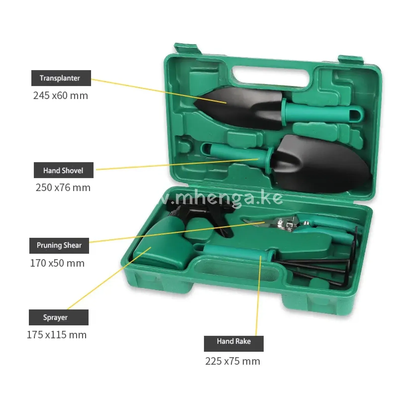 Garden Tool Set, 5 PCS Gardening Hand Tools Kit, Gardening Tool Set, Gardening Gifts for Women with Pruning Shears Hand Rake Shovel Transplanter Cultivator