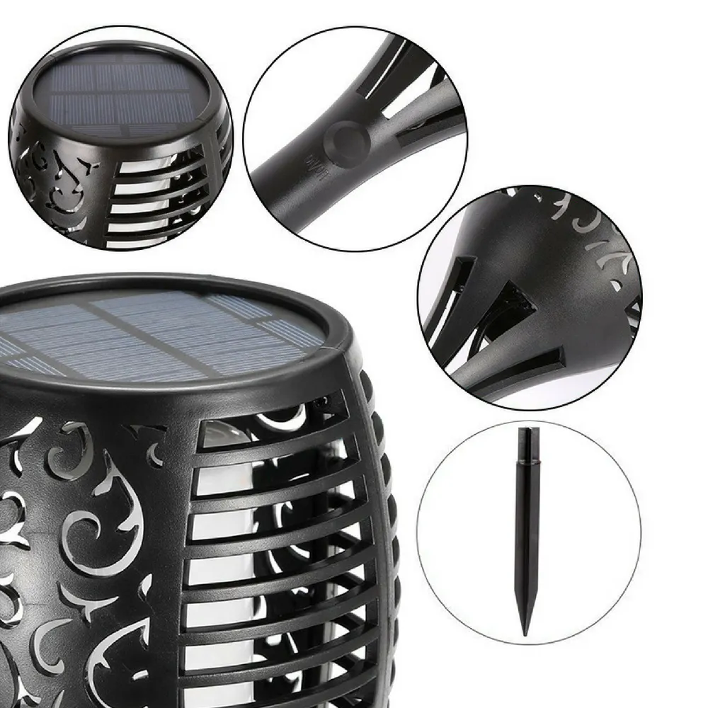 Gardi Hollow Solar LED Dancing Flame Standing Torch Light