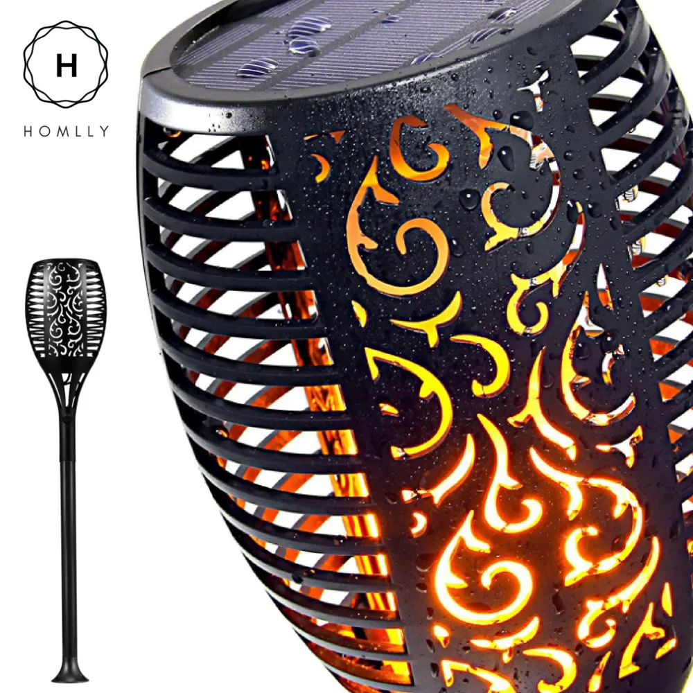 Gardi Hollow Solar LED Dancing Flame Standing Torch Light