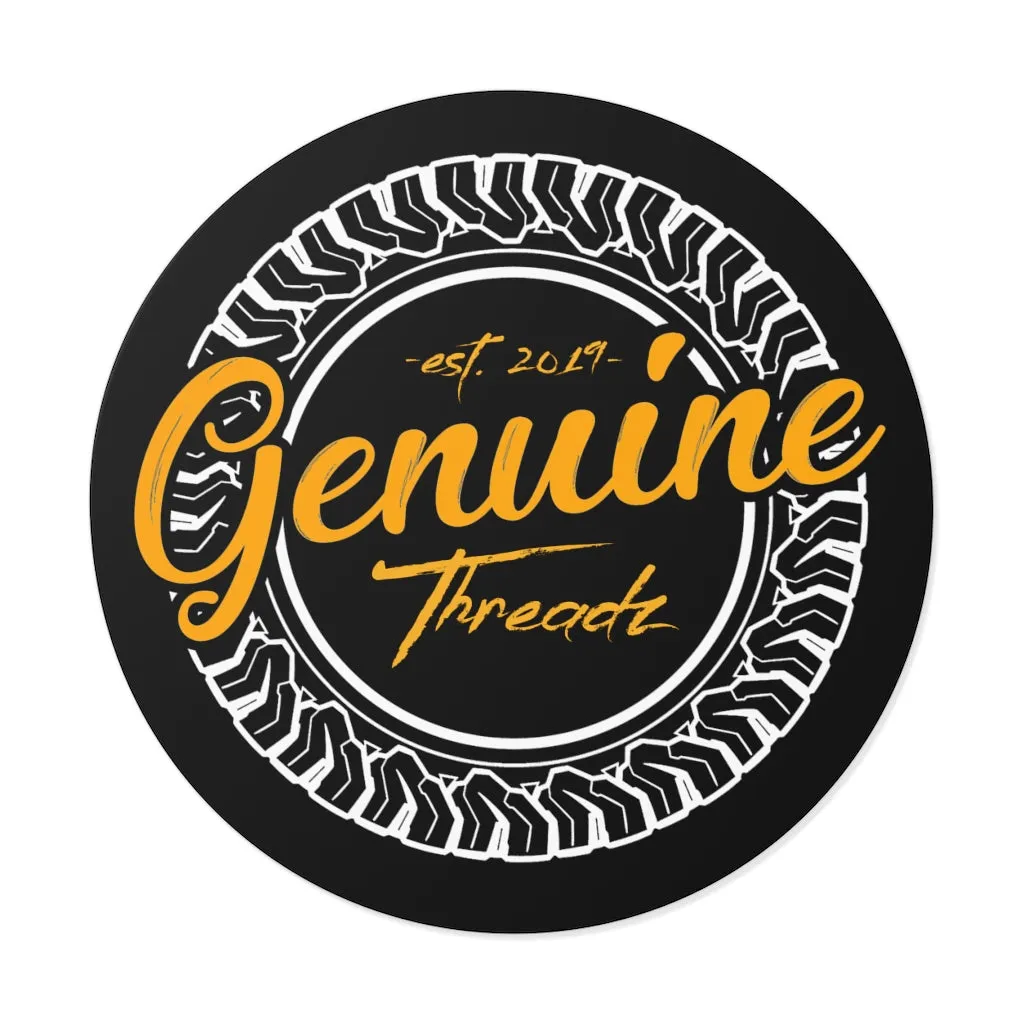 Genuine Threadz Round Vinyl Stickers