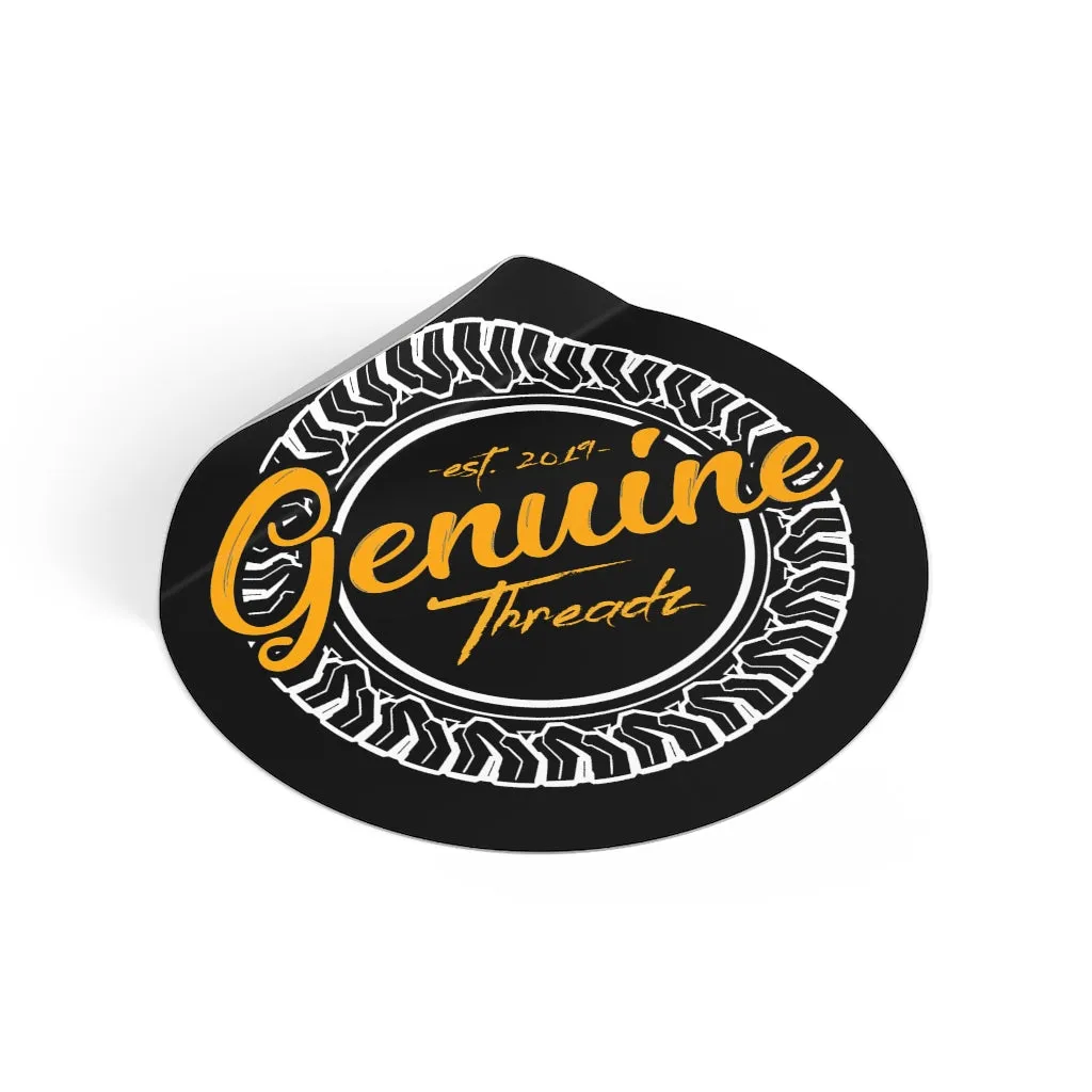 Genuine Threadz Round Vinyl Stickers