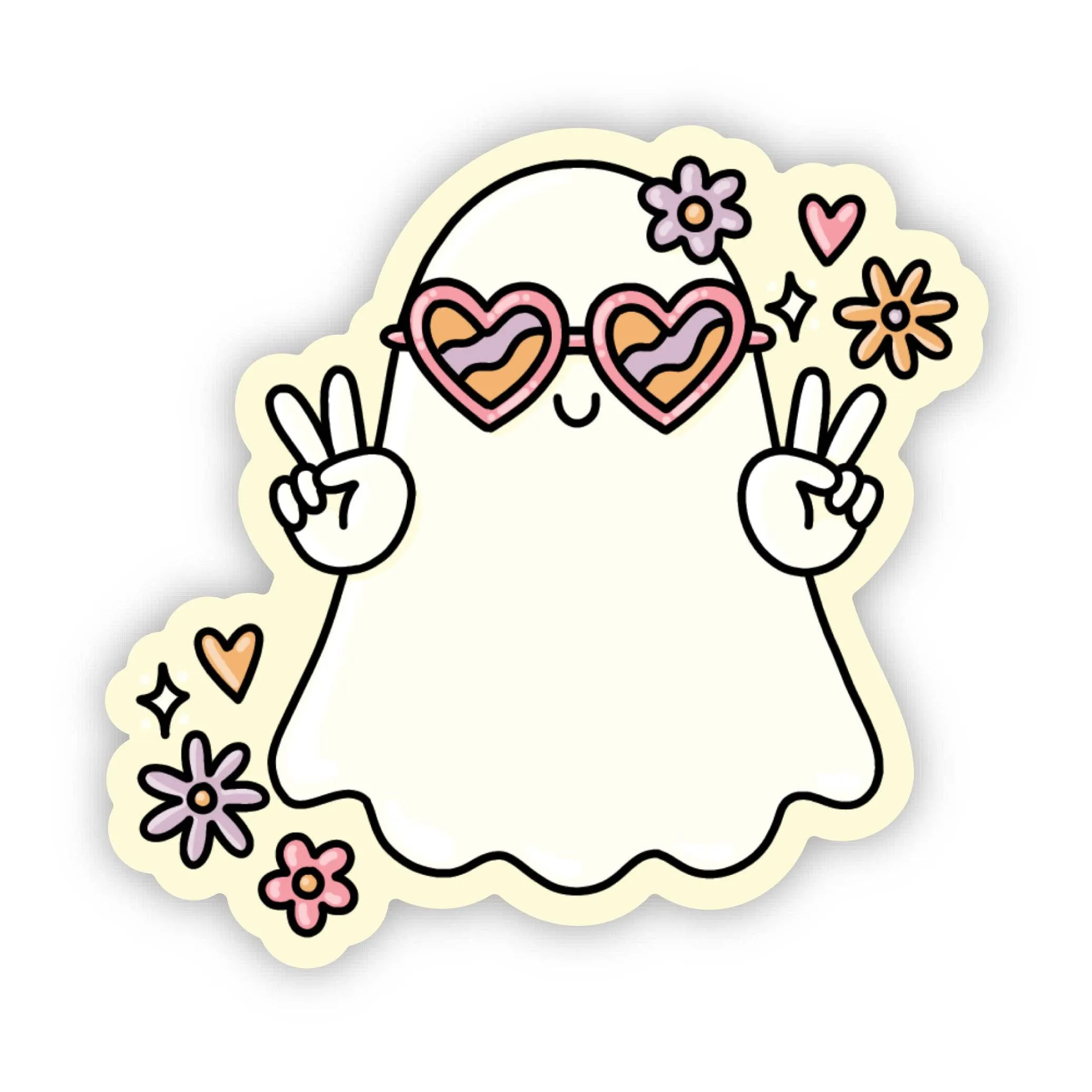 Groovy Ghost Halloween Sticker