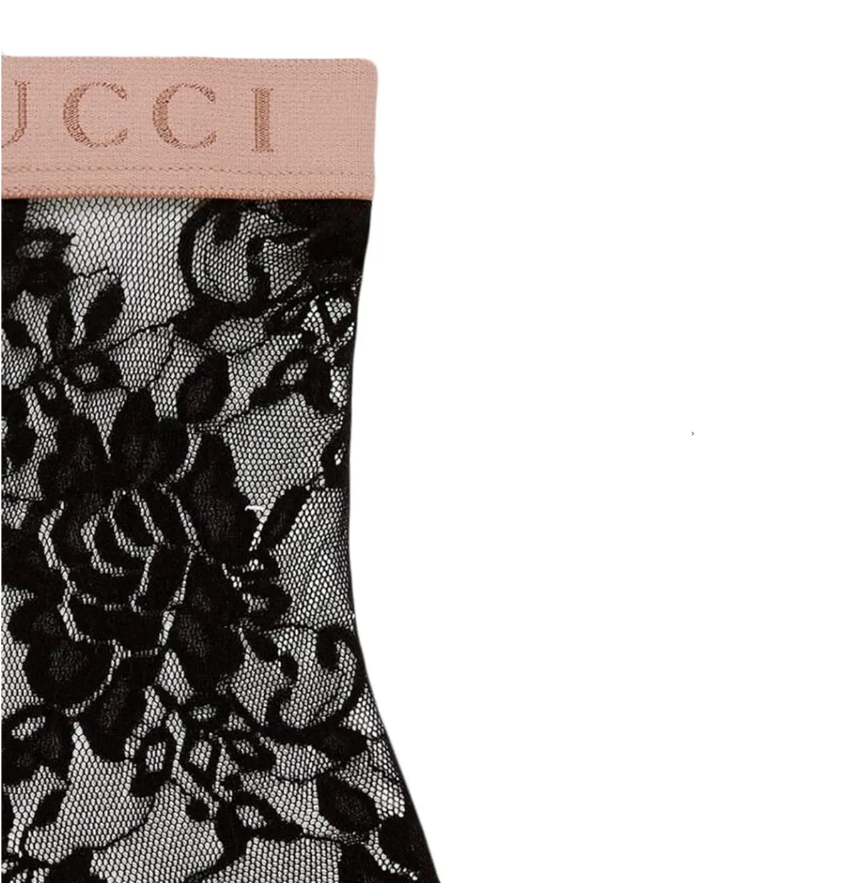 Gucci Floral Lace Ankle Socks in Black