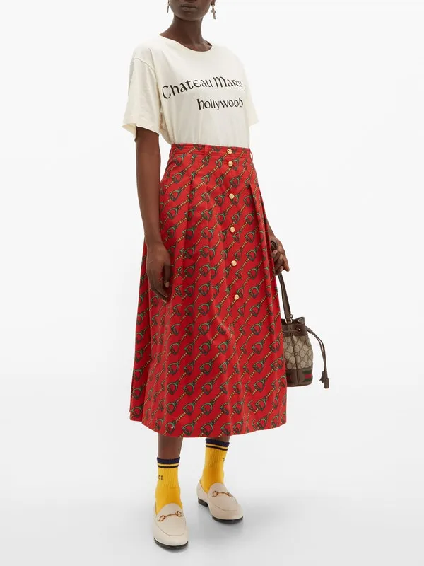 Gucci Rose-embroidered Cotton Ankle Socks in Yellow