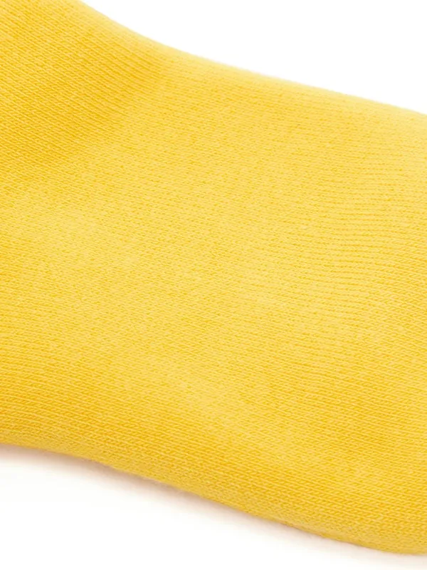 Gucci Rose-embroidered Cotton Ankle Socks in Yellow