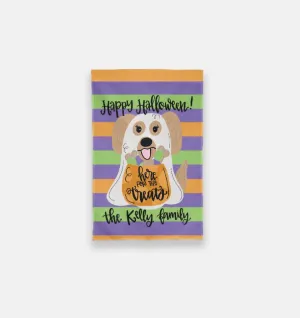 Halloween Doodle Personalized Garden Flag