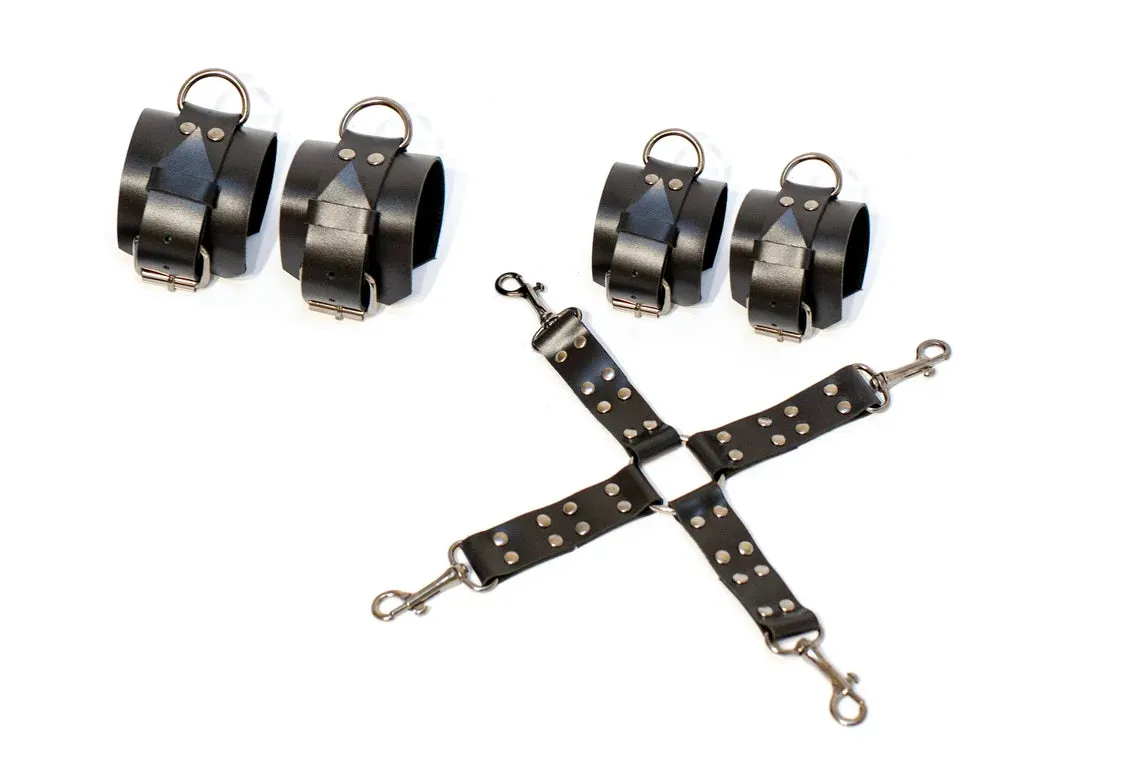 Handcuffs & ankle cuffs "Cassia" and X-connector