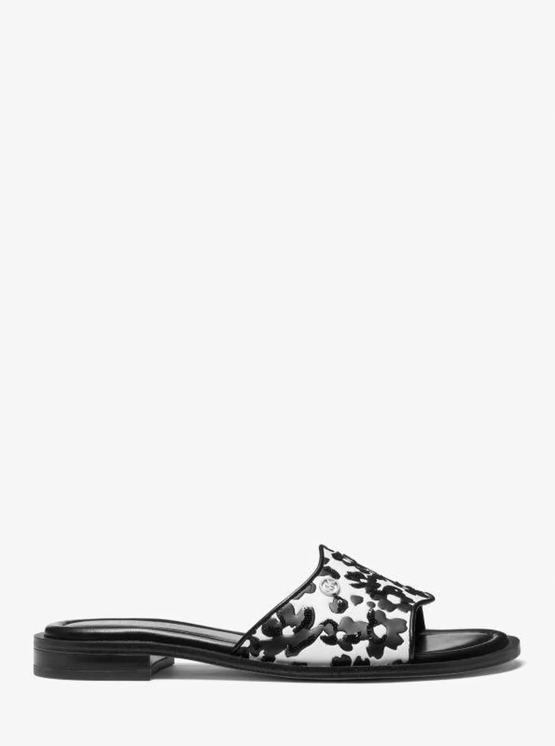 Hannah Sequined Floral Print Slide Sandal