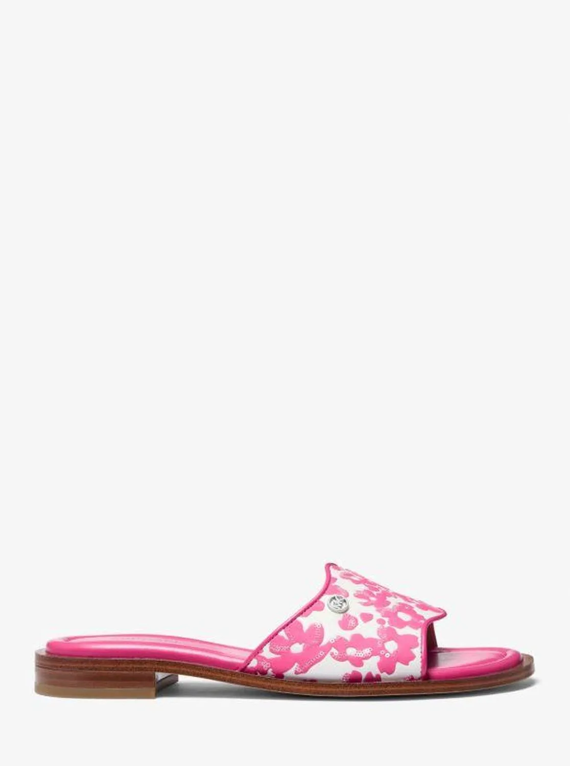 Hannah Sequined Floral Print Slide Sandal
