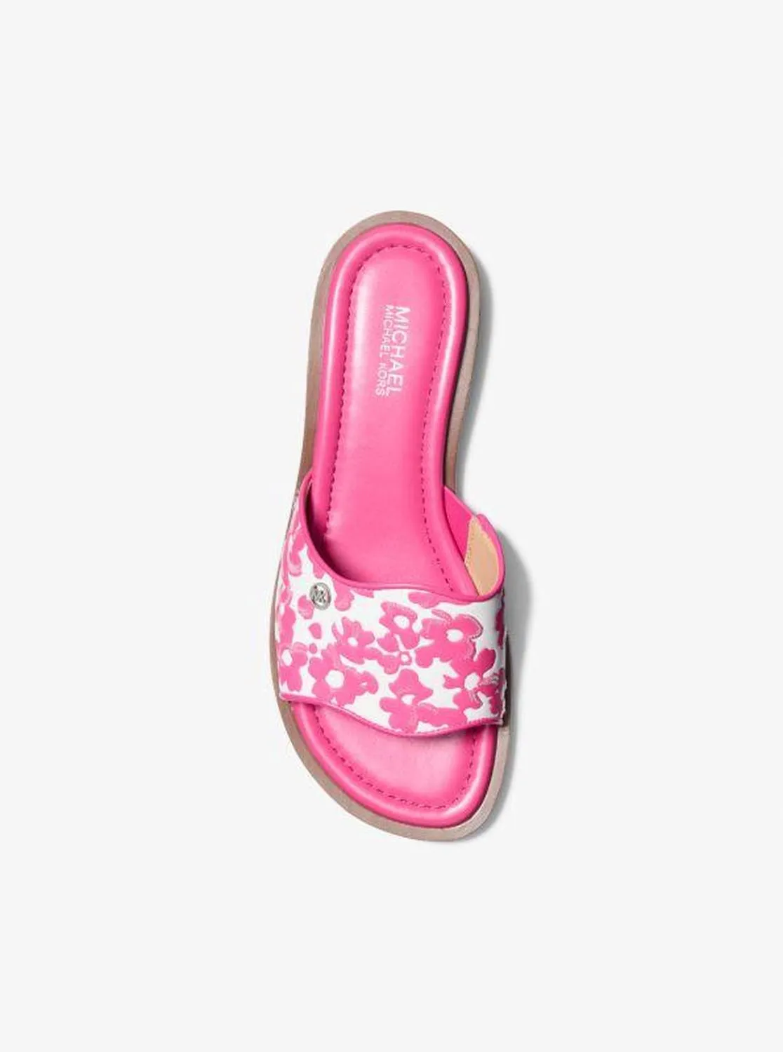 Hannah Sequined Floral Print Slide Sandal