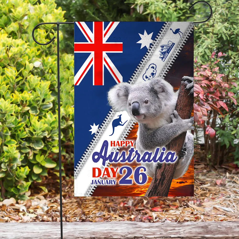 Happy Australia Day Koala 3D Flag 4