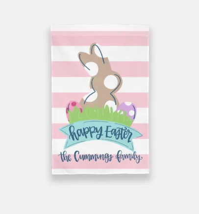 Happy Easter Personalized Garden Flag