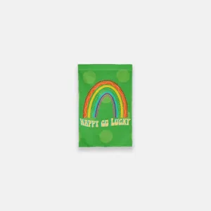 Happy Go Lucky Rainbow Garden Flag - 12" x 18"