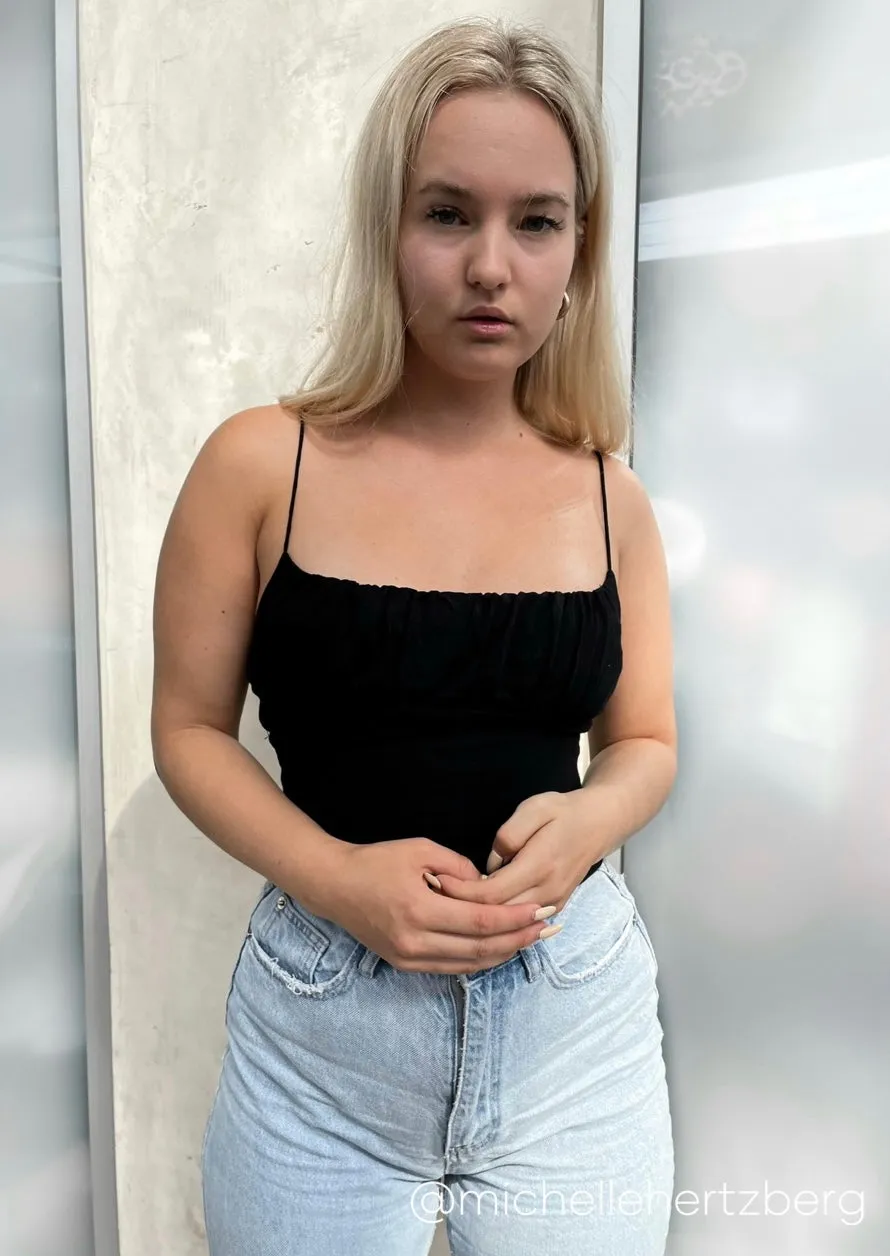Hazel Bubble Cami Top - Black