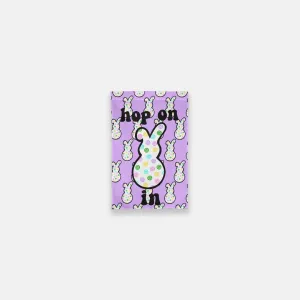 Hop On In Lavender Easter Bunny Garden Flag - 12" x 18"