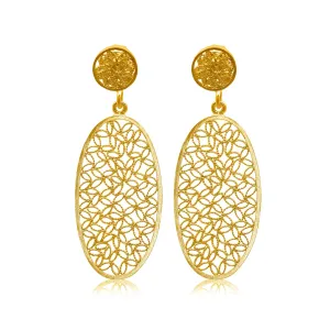 INDIGO GOLD MEDIUM EARRINGS FILIGREE