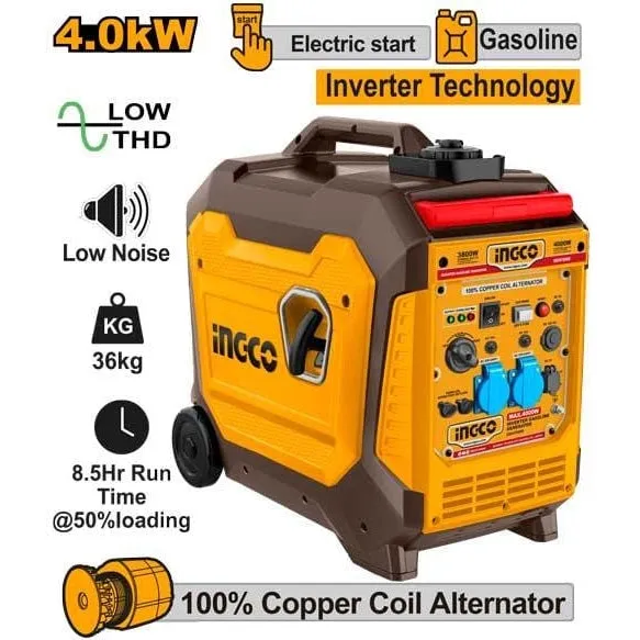 Ingco Inverter Gasoline Generator 4.0KW - GEI47506E