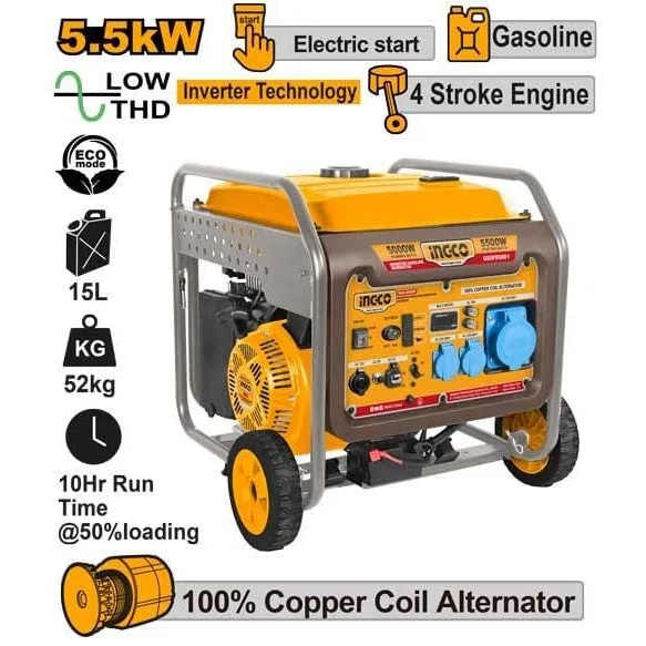 Ingco Inverter Gasoline Generator 5.5KW - GEIF55001