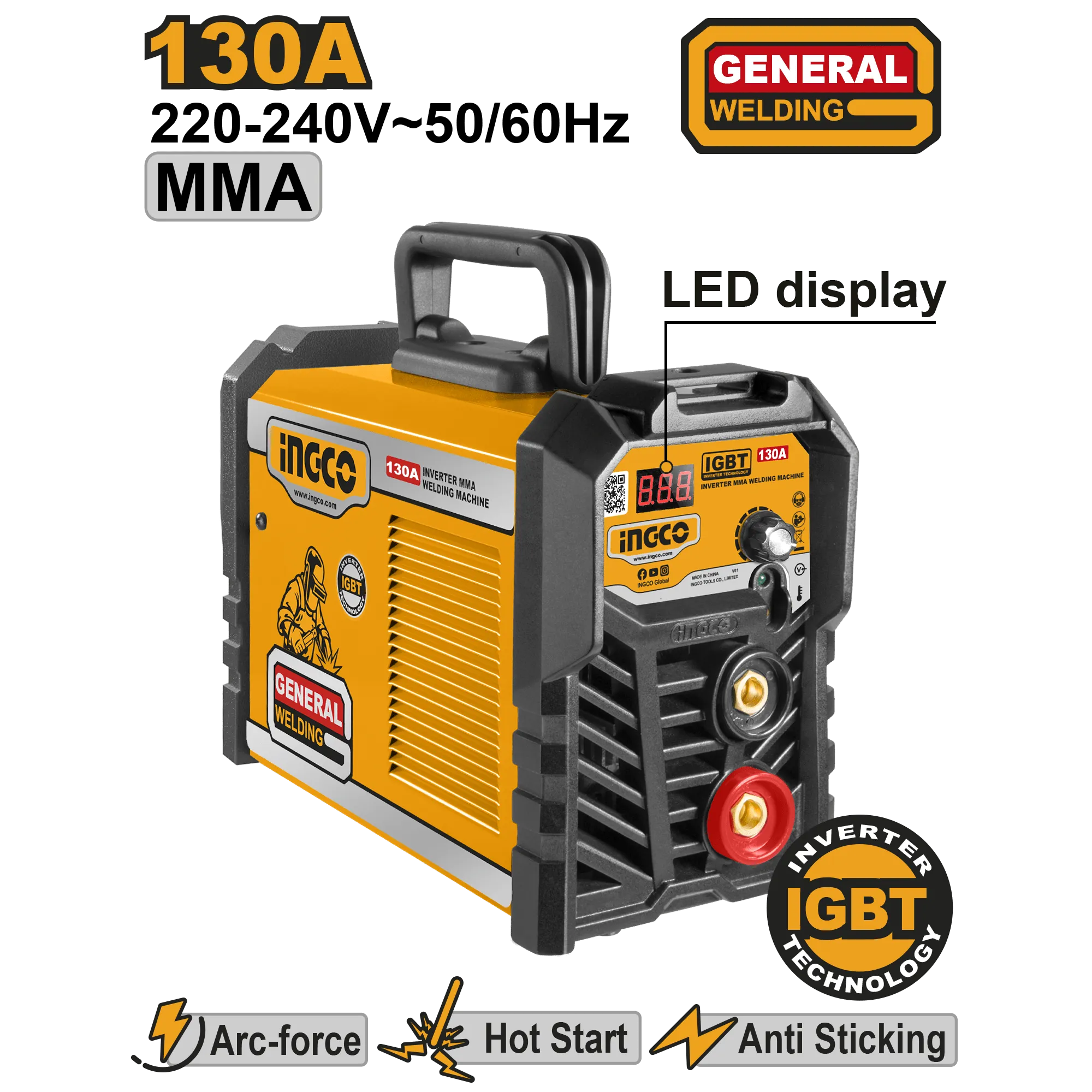 Ingco Inverter MMA Welding Machine 130 AMP - ING-MMA13028