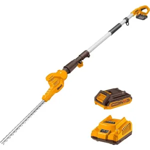 Ingco Lithium-Ion Cordless Pole Hedge Trimmer with 20V 2.0Ah Battery & Charger - CPHT2016012