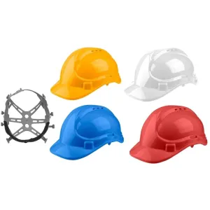 Ingco Safety Helmets – Durable PVC Protection (Yellow, Blue, White, Red)