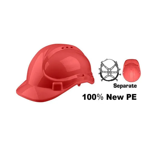 Ingco Safety Helmets – Durable PVC Protection (Yellow, Blue, White, Red)