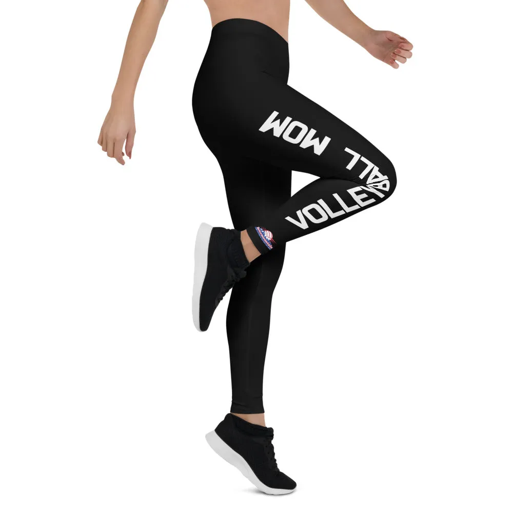 Intermountain Volleyball Mom Black Leggings