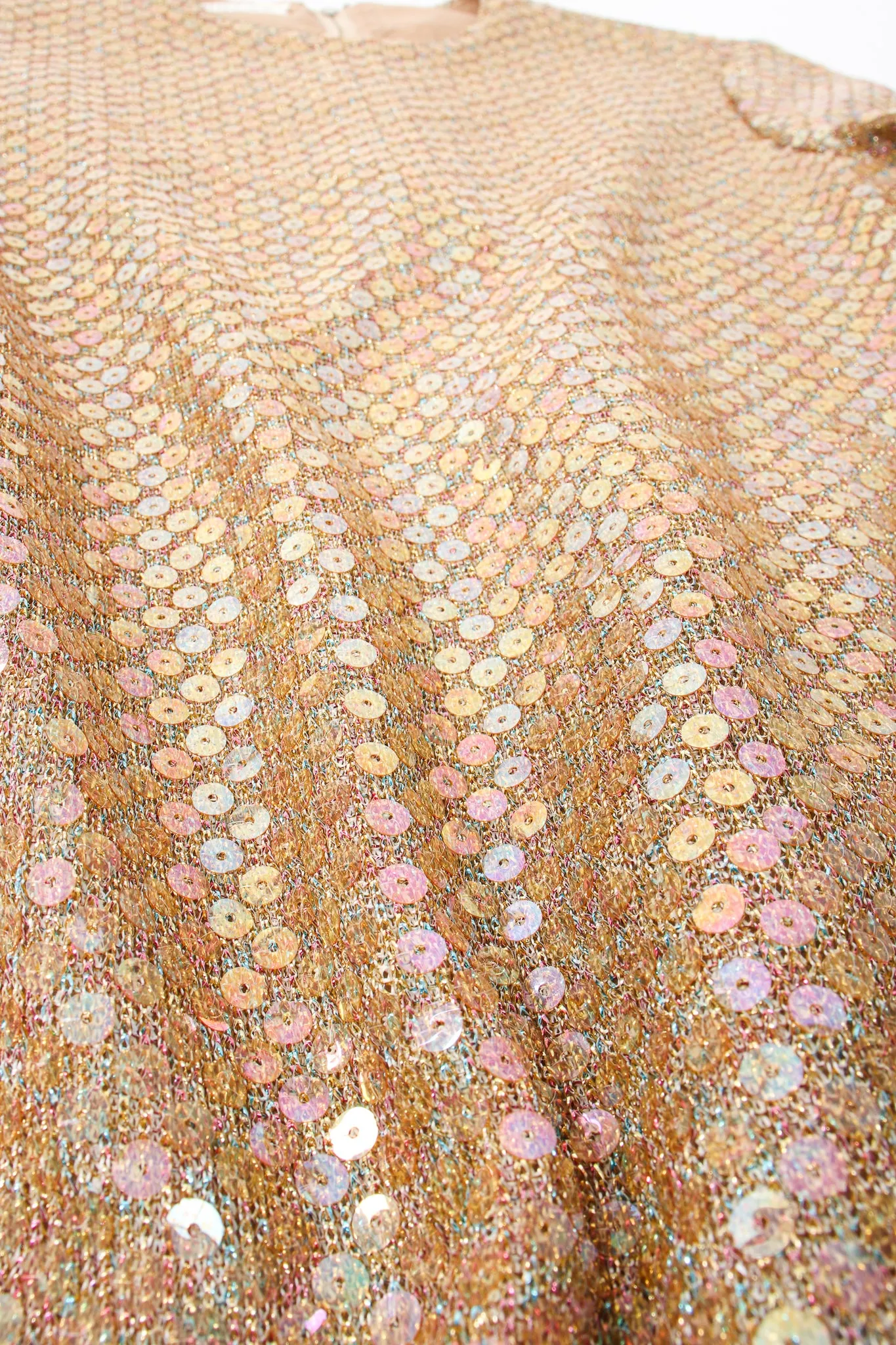 Iridescent Champagne Sequin Dress