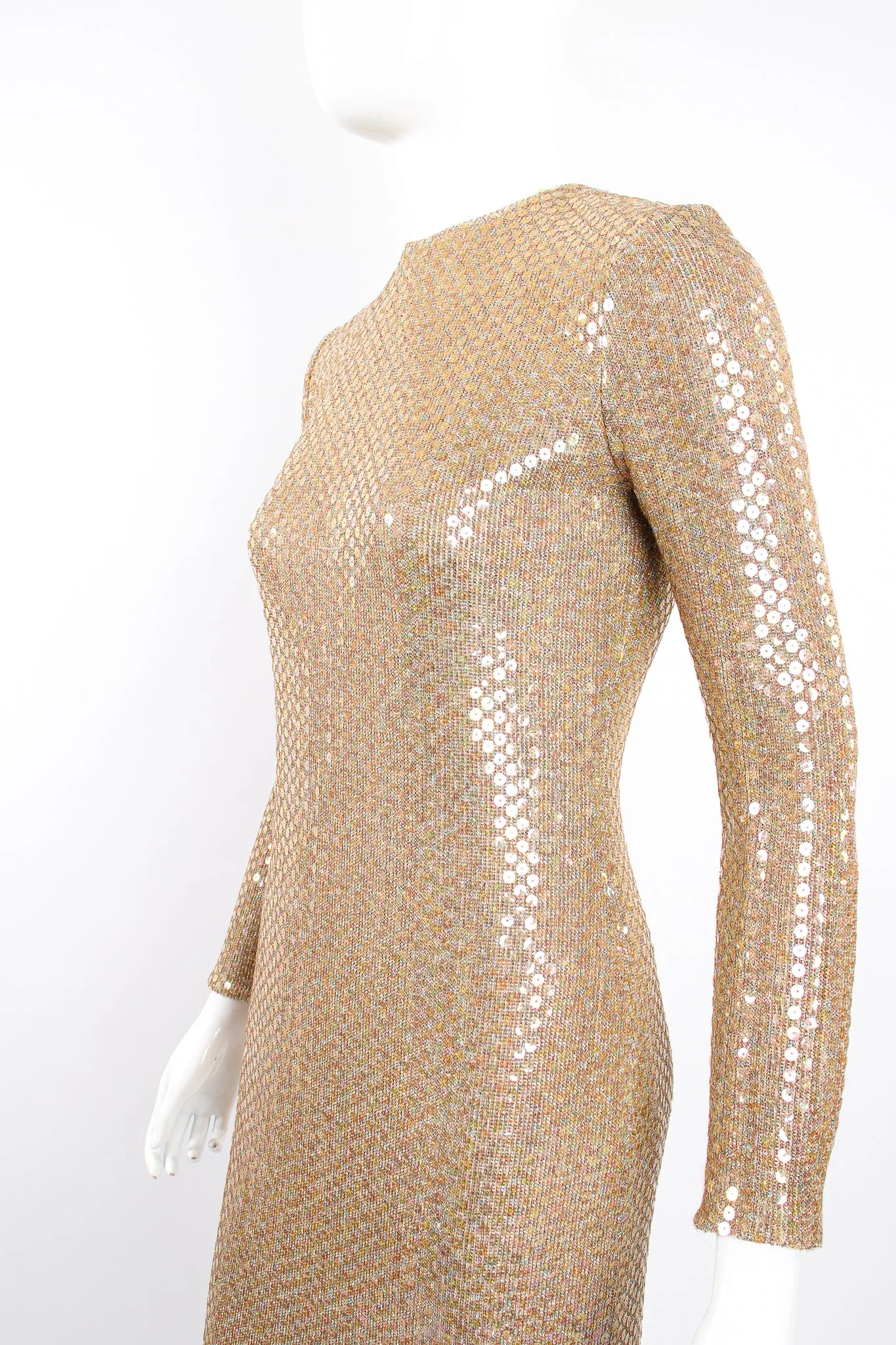 Iridescent Champagne Sequin Dress