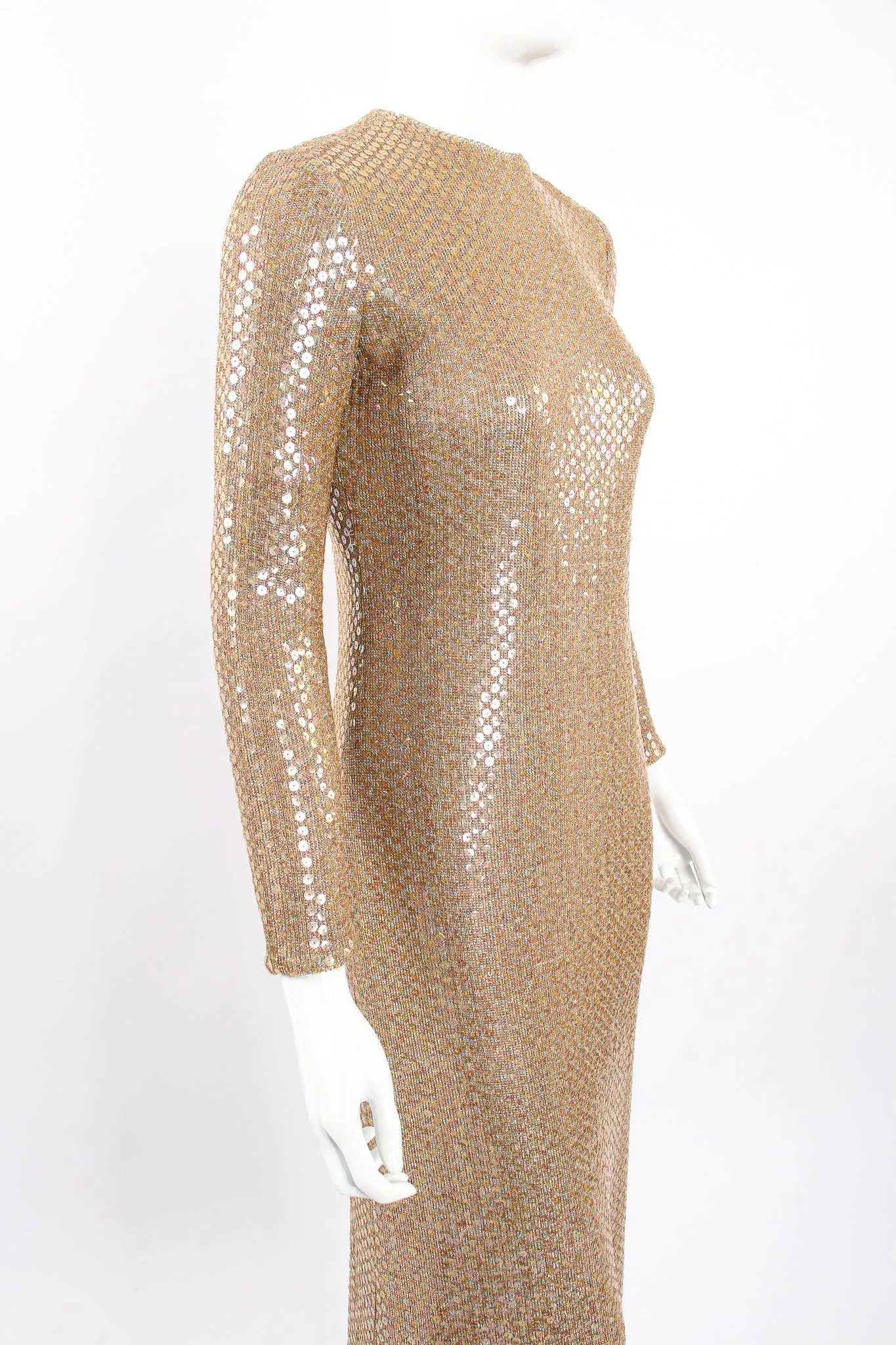 Iridescent Champagne Sequin Dress