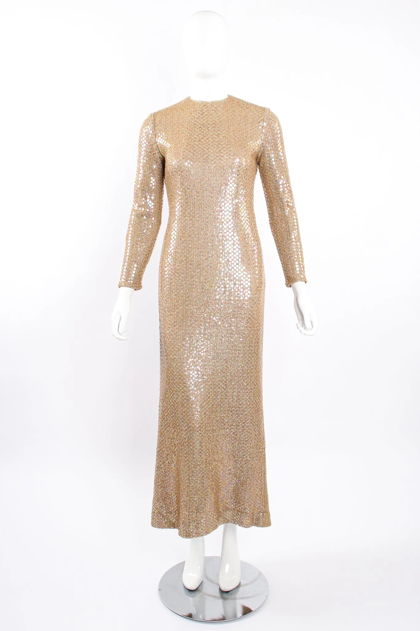 Iridescent Champagne Sequin Dress
