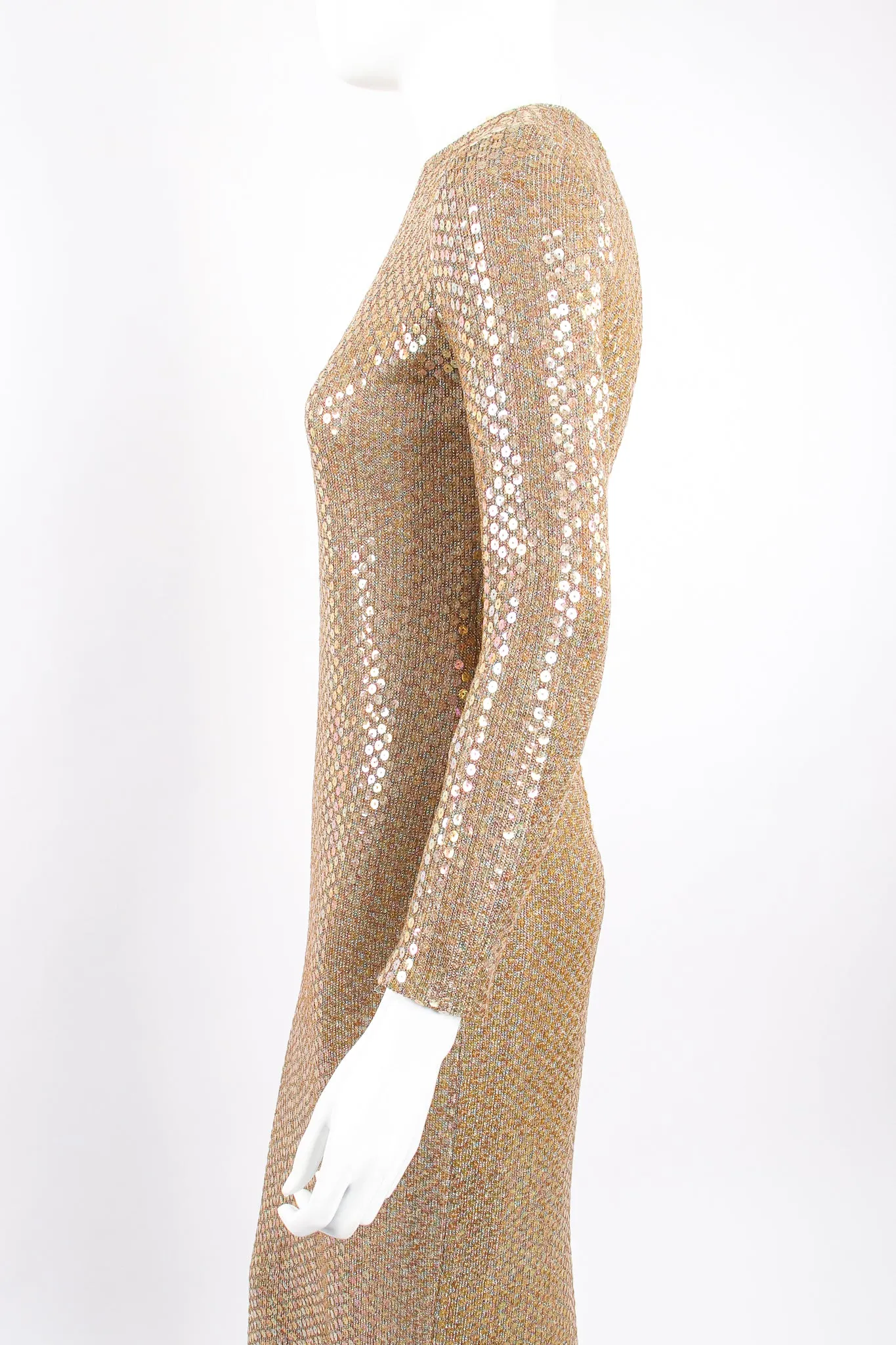 Iridescent Champagne Sequin Dress
