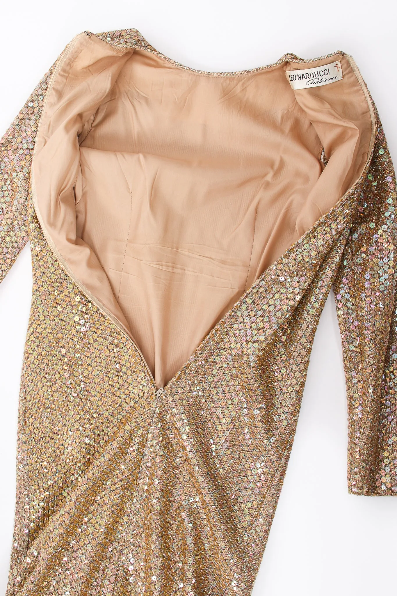 Iridescent Champagne Sequin Dress