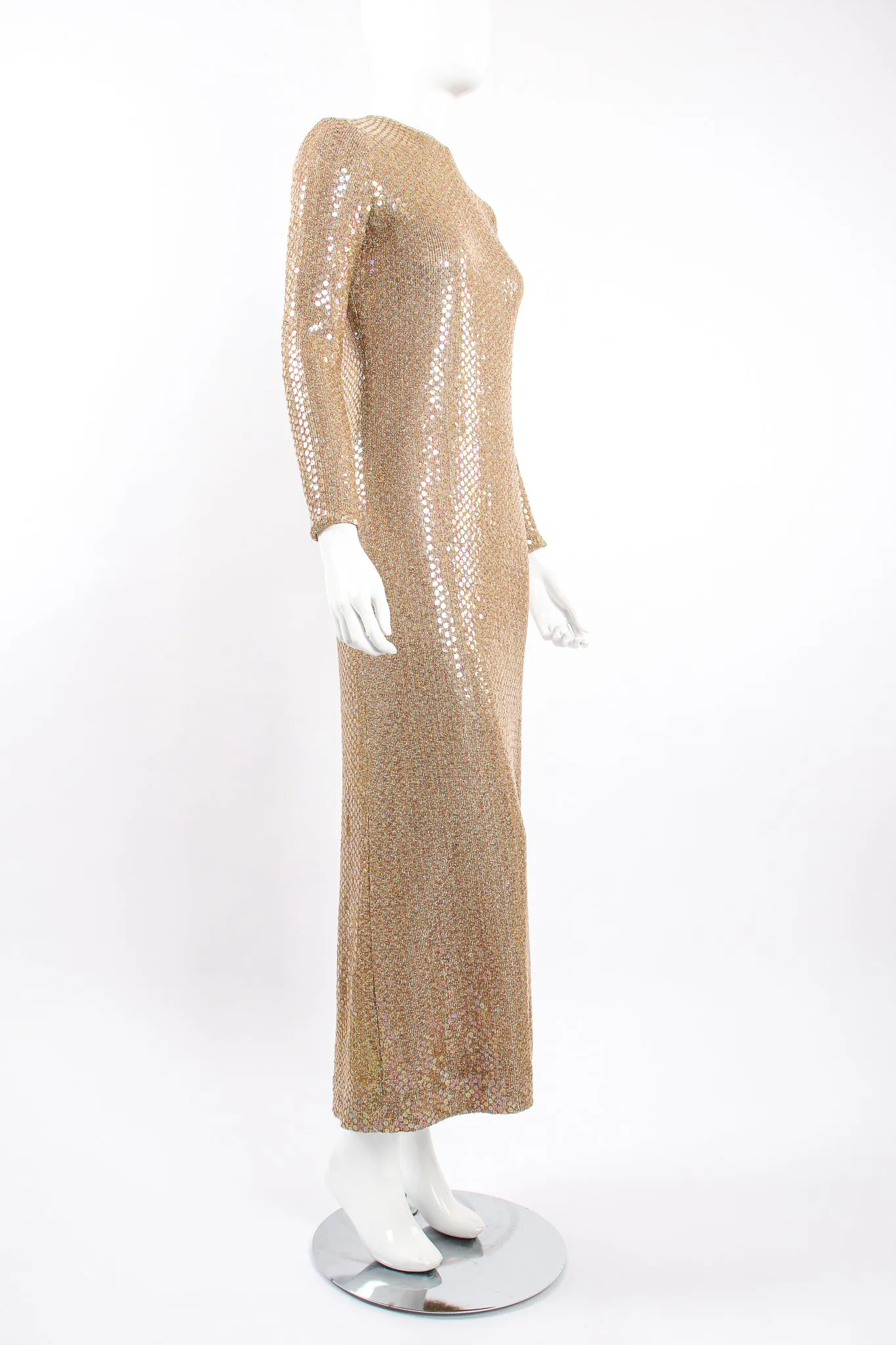 Iridescent Champagne Sequin Dress