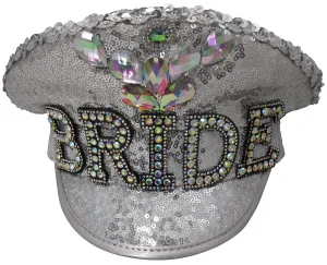 Iridescent Drag Gay Pride Sequins Studs Steampunk Festival Captain Hat
